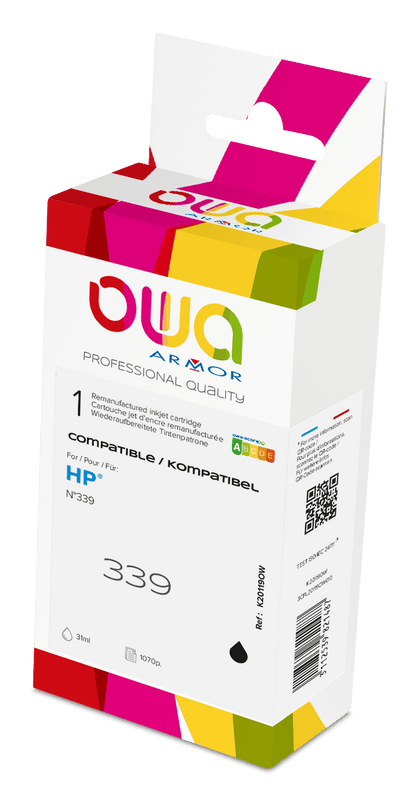 HP 339 - cartouche d'encre remanufacturée OWA pour HP - Noir - Cartouchify