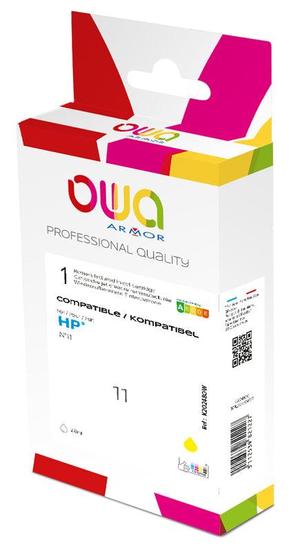 HP 11 - cartouche d'encre remanufacturée OWA pour HP - Jaune - Cartouchify
