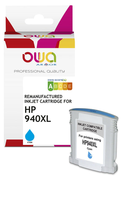 HP 940XL - cartouche d'encre remanufacturée OWA pour HP - haute capacité - Cyan - Cartouchify