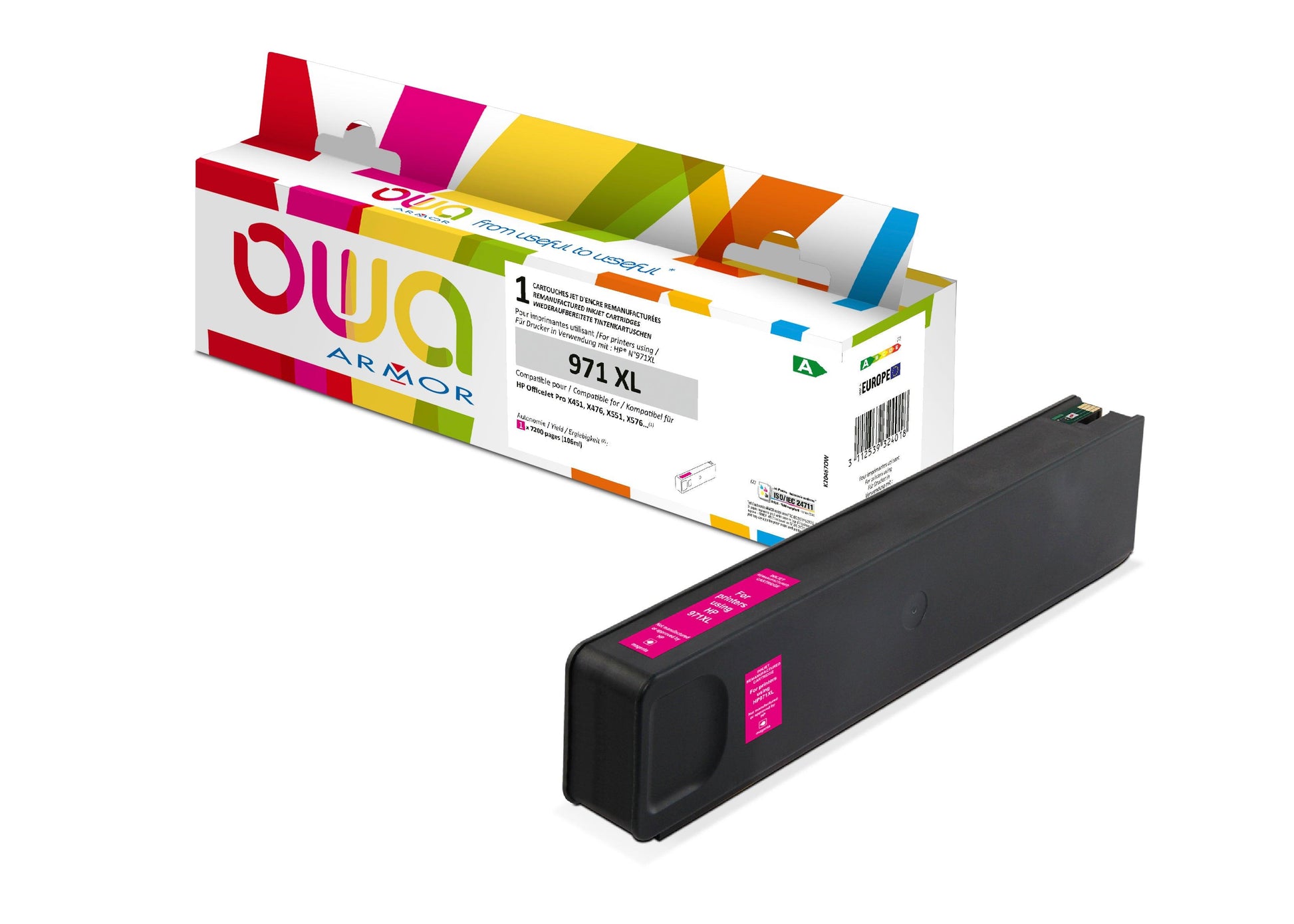 HP 971XL - cartouche d'encre remanufacturée OWA pour HP - haute capacité - Magenta - Cartouchify