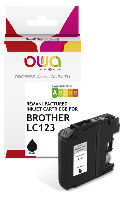 BROTHER LC123 - cartouche d'encre remanufacturée OWA pour BROTHER - Noir - Cartouchify