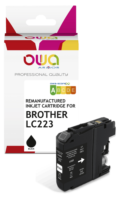 BROTHER LC223 - cartouche d'encre remanufacturée OWA pour BROTHER - Noir - Cartouchify