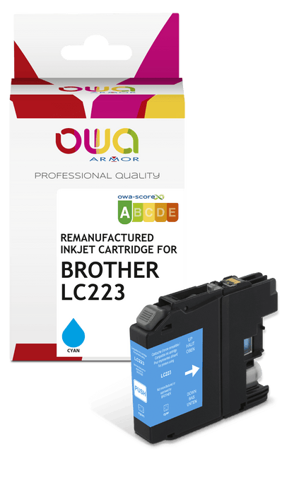 BROTHER LC223 - cartouche d'encre remanufacturée OWA pour BROTHER - Cyan - Cartouchify