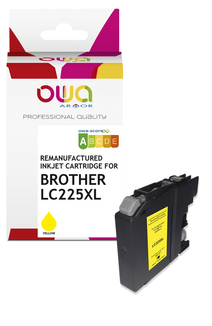 BROTHER LC-225 XL - cartouche d'encre remanufacturée OWA pour BROTHER - haute capacité - Jaune - Cartouchify