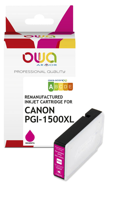 CANON PGI-1500XL - cartouche d'encre remanufacturée OWA pour CANON - haute capacité - Magenta - Cartouchify