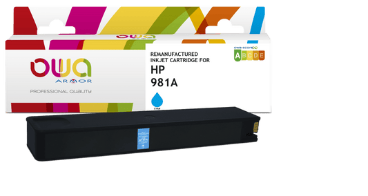 HP 981A - cartouche d'encre remanufacturée OWA pour HP - Cyan - Cartouchify