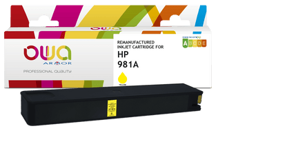 HP 981A - cartouche d'encre remanufacturée OWA pour HP - Jaune - Cartouchify