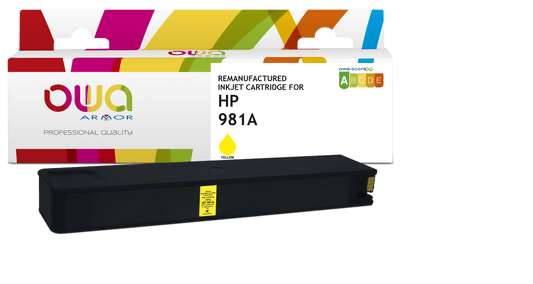 HP 981A - cartouche d'encre remanufacturée OWA pour HP - Jaune - Cartouchify