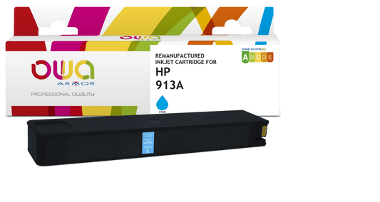 HP 913A - cartouche d'encre remanufacturée OWA pour HP - Cyan - Cartouchify