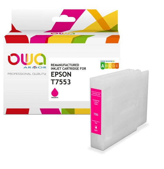 EPSON T7553 - cartouche d'encre remanufacturée OWA pour EPSON - haute capacité - Magenta - Cartouchify