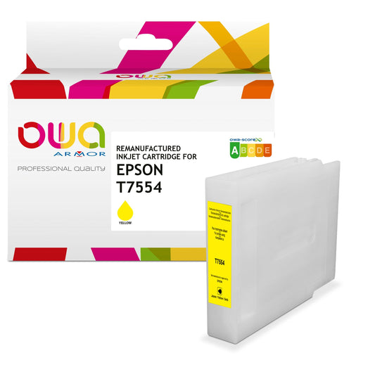 EPSON T7554 - cartouche d'encre remanufacturée OWA pour EPSON - haute capacité - Jaune - Cartouchify