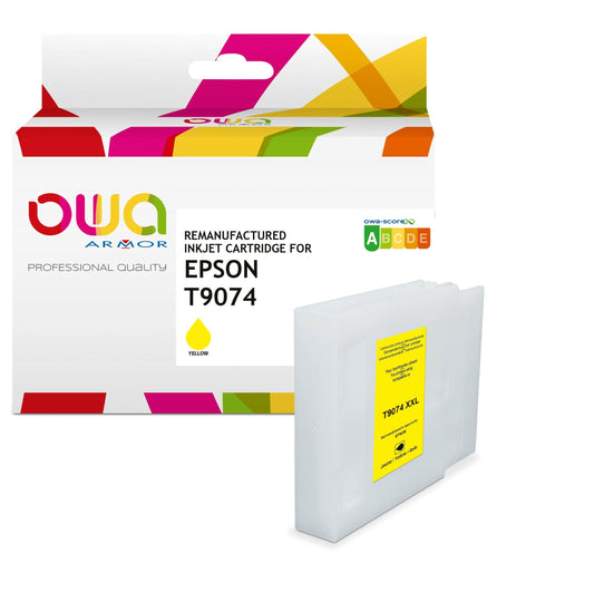 EPSON T9074 - cartouche d'encre remanufacturée OWA pour EPSON - haute capacité - Jaune - Cartouchify