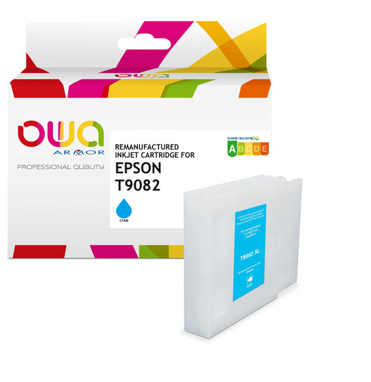 EPSON T9082 - cartouche d'encre remanufacturée OWA pour EPSON - haute capacité - Cyan - Cartouchify