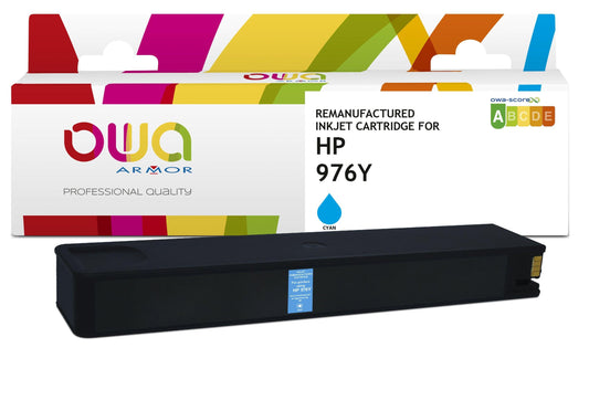 HP 976YC - cartouche d'encre remanufacturée OWA pour HP - Cyan - Cartouchify