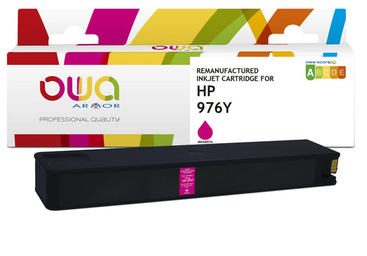 HP 976YC - cartouche d'encre remanufacturée OWA pour HP - Magenta - Cartouchify