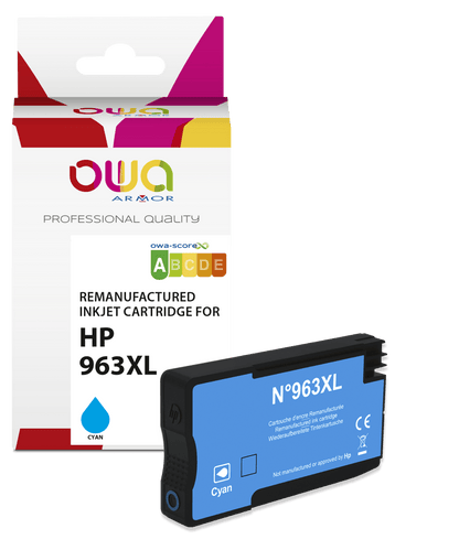 HP 963XL - cartouche d'encre remanufacturée OWA pour HP - haute capacité - Cyan - Cartouchify