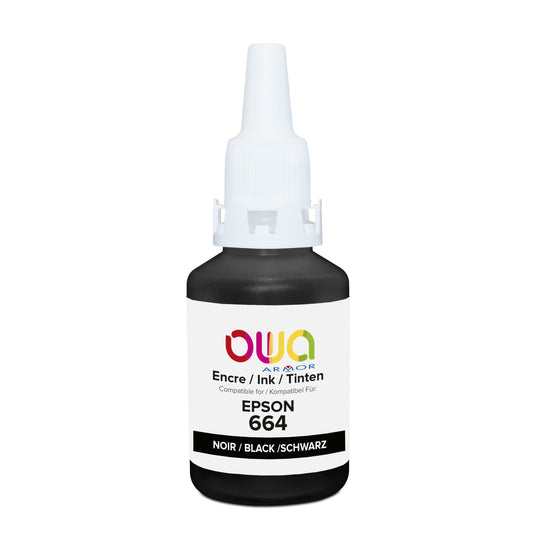 EPSON 664 - bouteille d'encre compatible OWA pour EPSON - Noir - Cartouchify