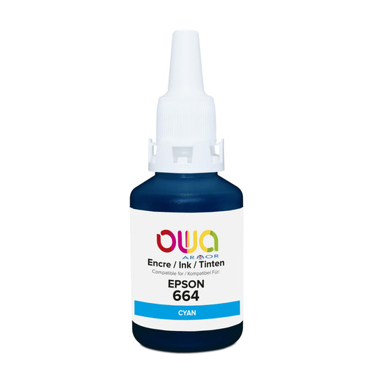 EPSON 664 - bouteille d'encre compatible OWA pour EPSON - Cyan - Cartouchify