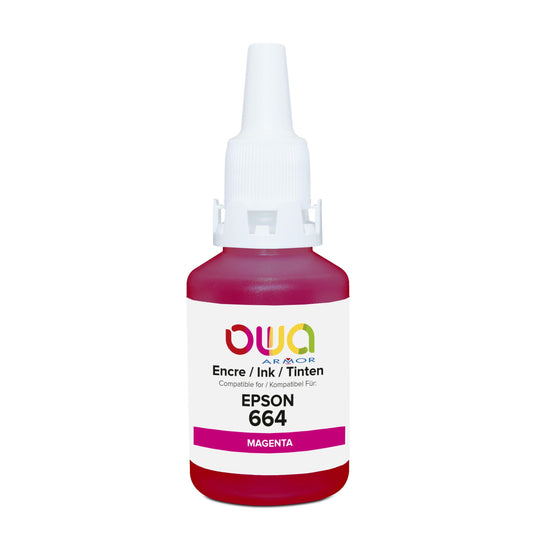 EPSON 664 - bouteille d'encre compatible OWA pour EPSON - Magenta - Cartouchify