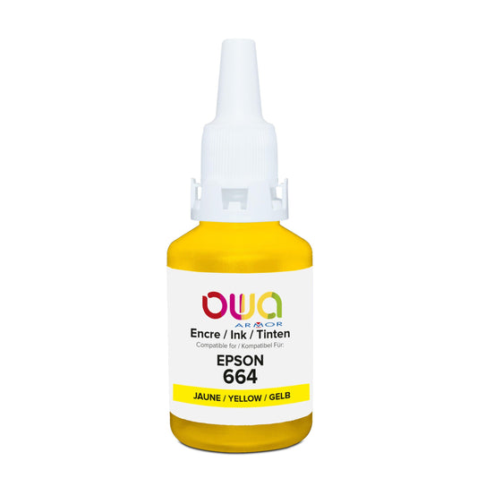 EPSON 664 - bouteille d'encre compatible OWA pour EPSON - Jaune - Cartouchify