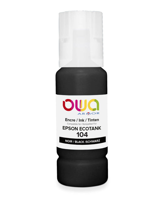 EPSON 104 - bouteille d'encre compatible OWA pour EPSON - Noir - Cartouchify