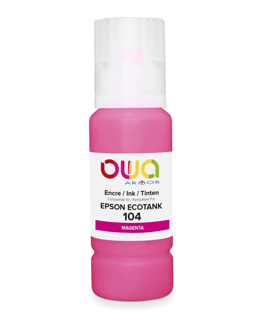 EPSON 104 - bouteille d'encre compatible OWA pour EPSON - Magenta - Cartouchify