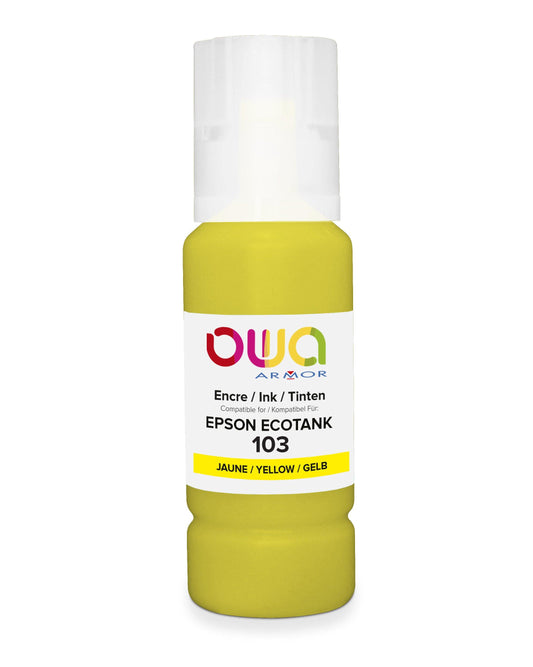 EPSON 103 - bouteille d'encre compatible OWA pour EPSON - Jaune - Cartouchify