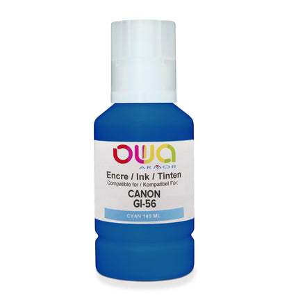 CANON GI-56 - bouteille d'encre compatible OWA pour CANON - Cyan - Cartouchify