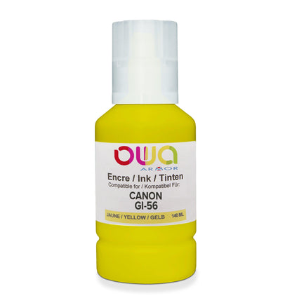CANON GI-56 - bouteille d'encre compatible OWA pour CANON - Jaune - Cartouchify