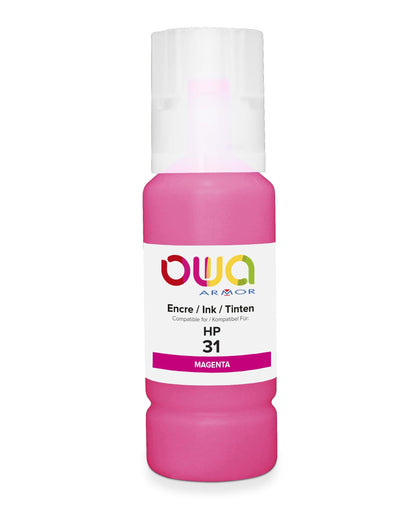 HP 31 - bouteille d'encre compatible OWA - Magenta - Cartouchify