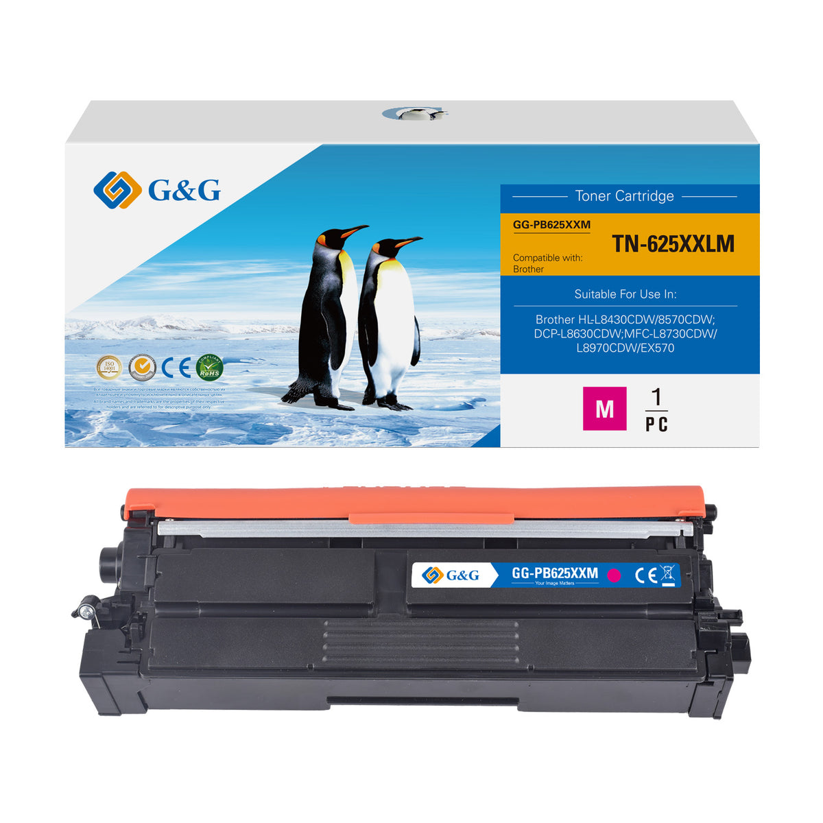Brother TN625XXLM Toner Magenta compatible · G&G