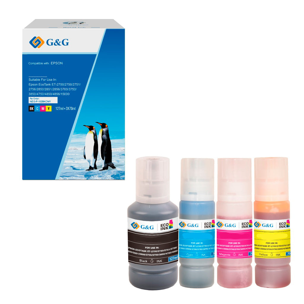 Epson 102 Cartouche Pack 4 Couleurs compatible équivalent à C13T03R640 · G&G