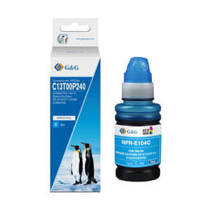 Epson 104 Bouteille encre Cyan compatible équivalent à C13T00P240 · G&G