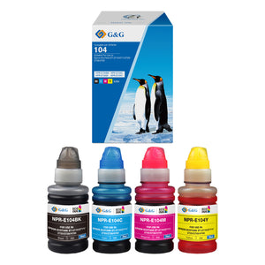 Epson 104 Cartouche Pack 4 Couleurs compatible équivalent à C13T00P640 · G&G