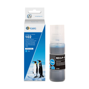 Epson 102 Bouteille encre Cyan compatible équivalent à C13T03R240 · G&G