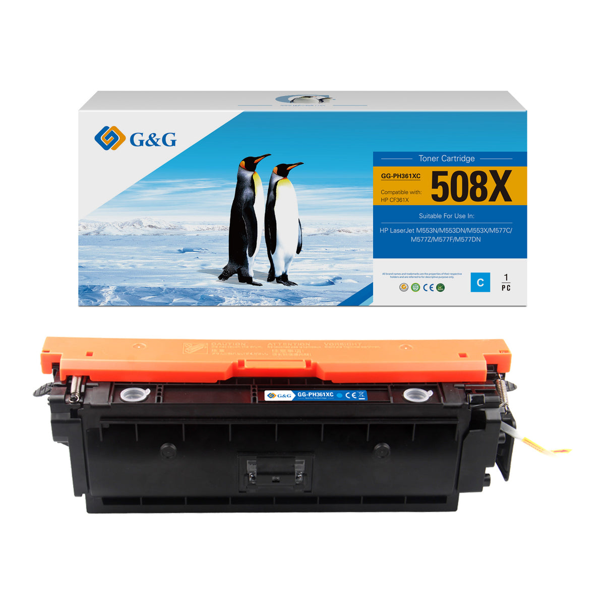 HP 508X Toner Cyan compatible équivalent à CF361XC · G&G