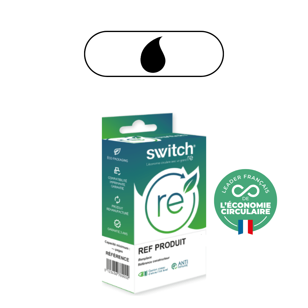 Cartouche Canon PG 40 Noir compatible - Jet d’encre remanufacturé Switch RE