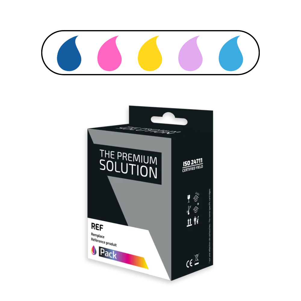 Cartouche Epson T001 - PAON Cyan - Magenta - Jaune - Light - compatible - Jet d’encre The Premium Solution