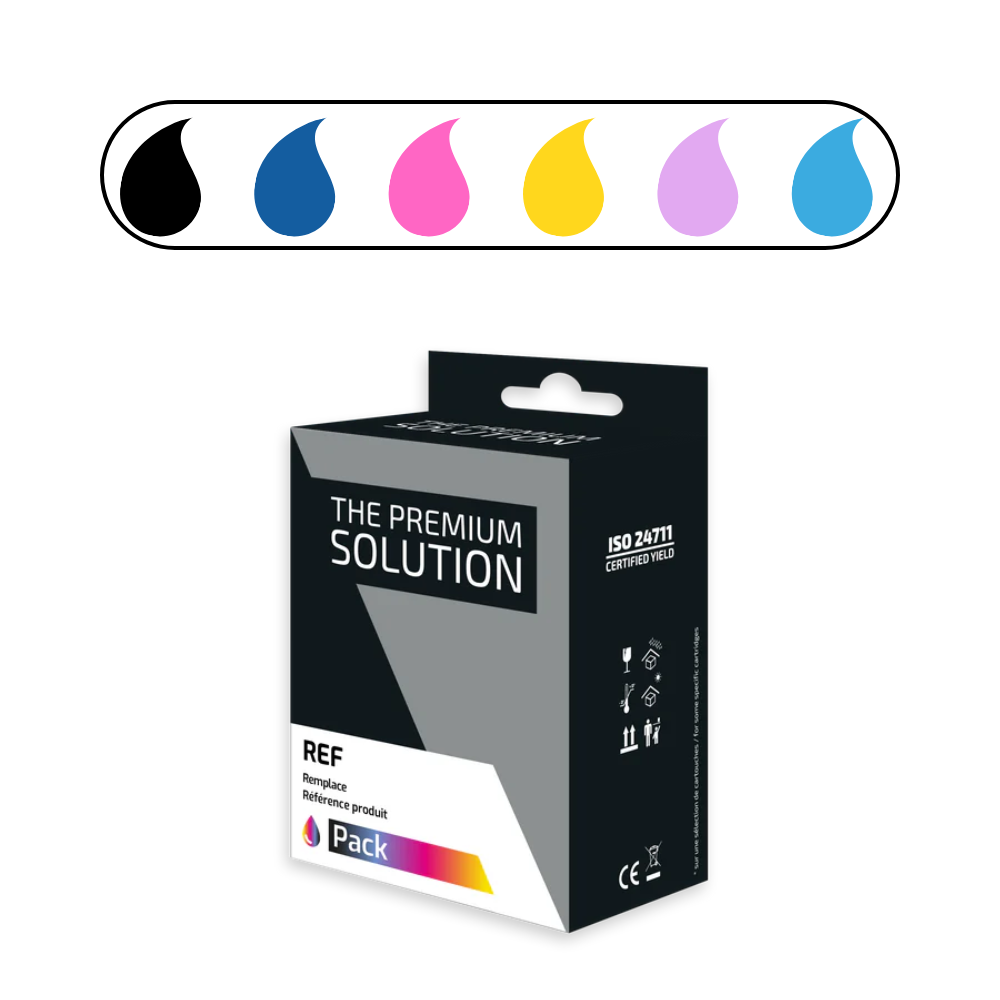 Cartouche Epson 24XL T2438 - ELEPHANT Pack 6 couleurs compatible - Jet d’encre The Premium Solution