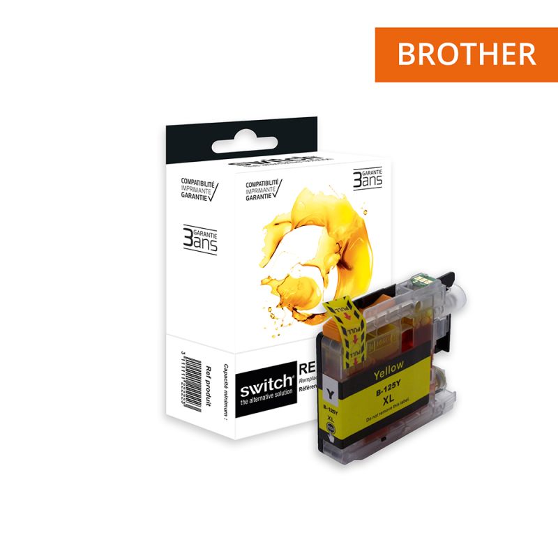 Cartouche Switch pour Brother LC125 Y Jaune