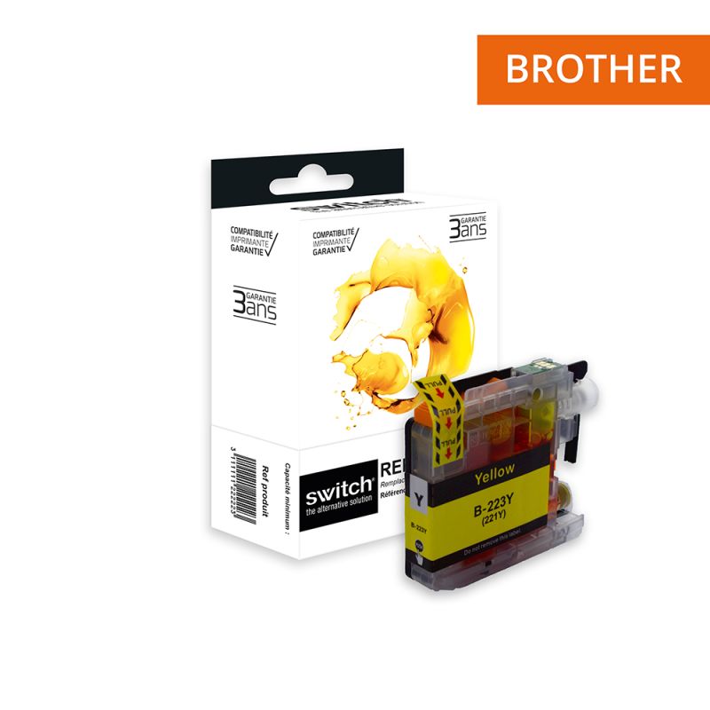 Cartouche Switch pour Brother LC223 YL Jaune