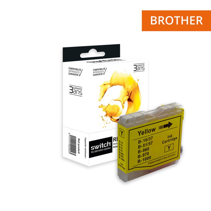 Cartouche Switch pour Brother LC970 - LC1000 Y Jaune