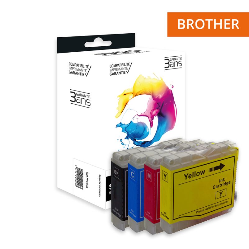 Cartouche Switch pour Brother LC985 Pack 4 Couleurs