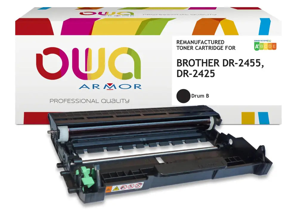 BROTHER DR-2455 DR-2425 - Cartouche laser compatible - Tambour Noir - Toner remanufacturé OWA