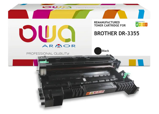 BROTHER DR-3355 - Cartouche laser compatible - Tambour Noir - Toner remanufacturé OWA