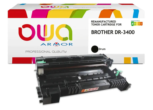 BROTHER DR-3400 - tambour remanufacturé OWA pour - Tambour Noir - Toner