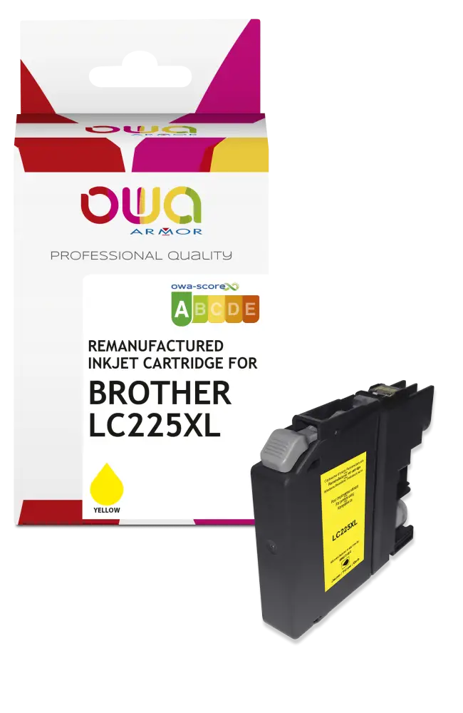 BROTHER LC-225 XL - Cartouche compatible - haute capacité - Jaune - Jet d’encre remanufacturé OWA