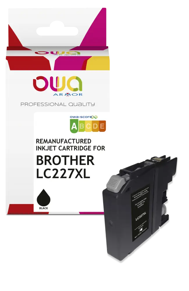 BROTHER LC-227 XL - Cartouche compatible - haute capacité - Noir - Jet d’encre remanufacturé OWA