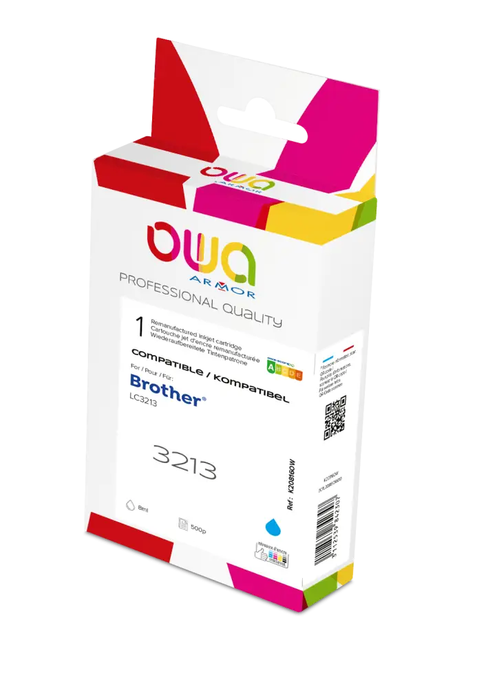 BROTHER LC-3213 - Cartouche compatible - Cyan - Jet d’encre remanufacturé OWA