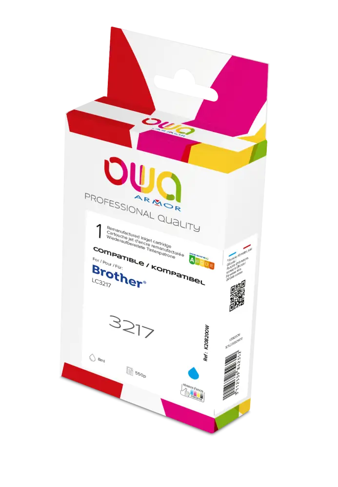 BROTHER LC-3217 - Cartouche compatible - Cyan - Jet d’encre remanufacturé OWA
